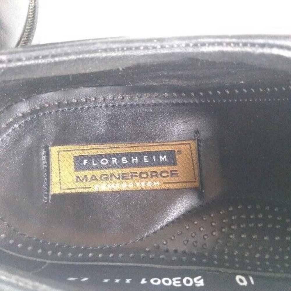 Florsheim‎ Mens Canton Black Cap Toe Oxfords Shoes 12 Medium (D) with Box - Picture 3 of 12